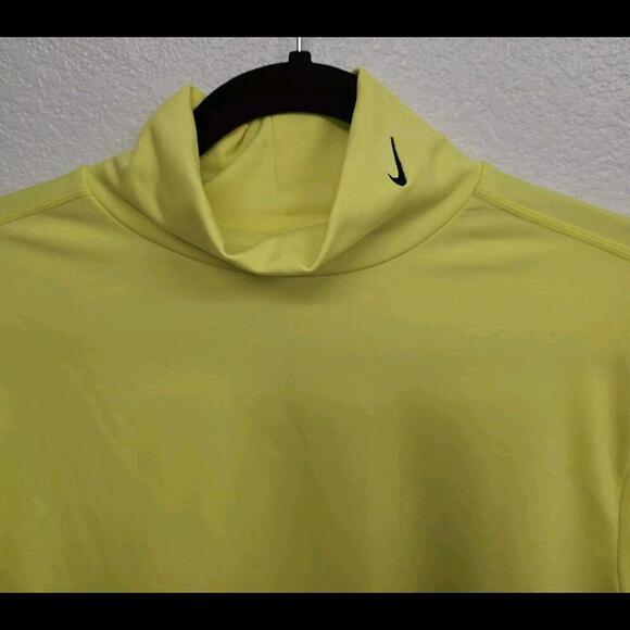 Nike Women  Pullover Running Dry Fit Light Weight Neon Yellow Long Sleeve XL - Picture 3 of 4